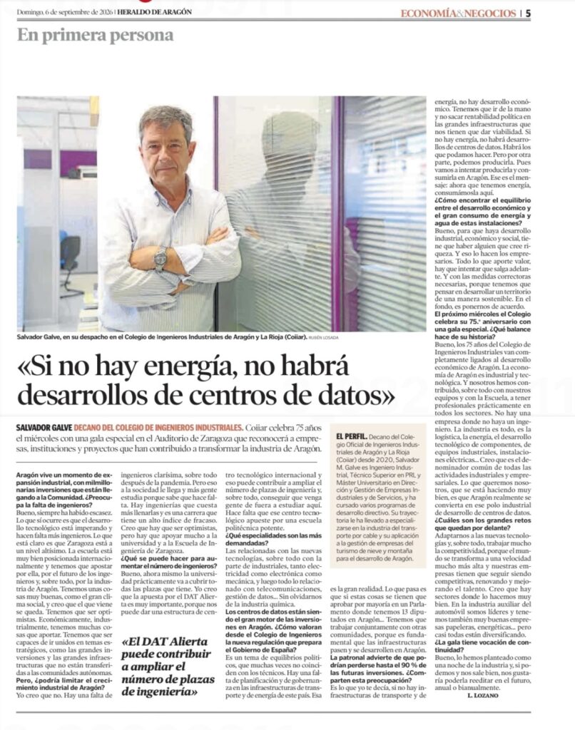 La Noche + IN emociona a los 400 invitados del sector industrial y de la ingeniería 13 COIIAR SALVADOR CENTROS DATOS HERALDO ARAGON 060926