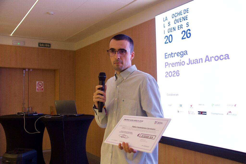 Pablo Castellanos, Premio Juan Aroca 2026 en la V Noche de los Jóvenes Ingenieros 38 DB9A8580